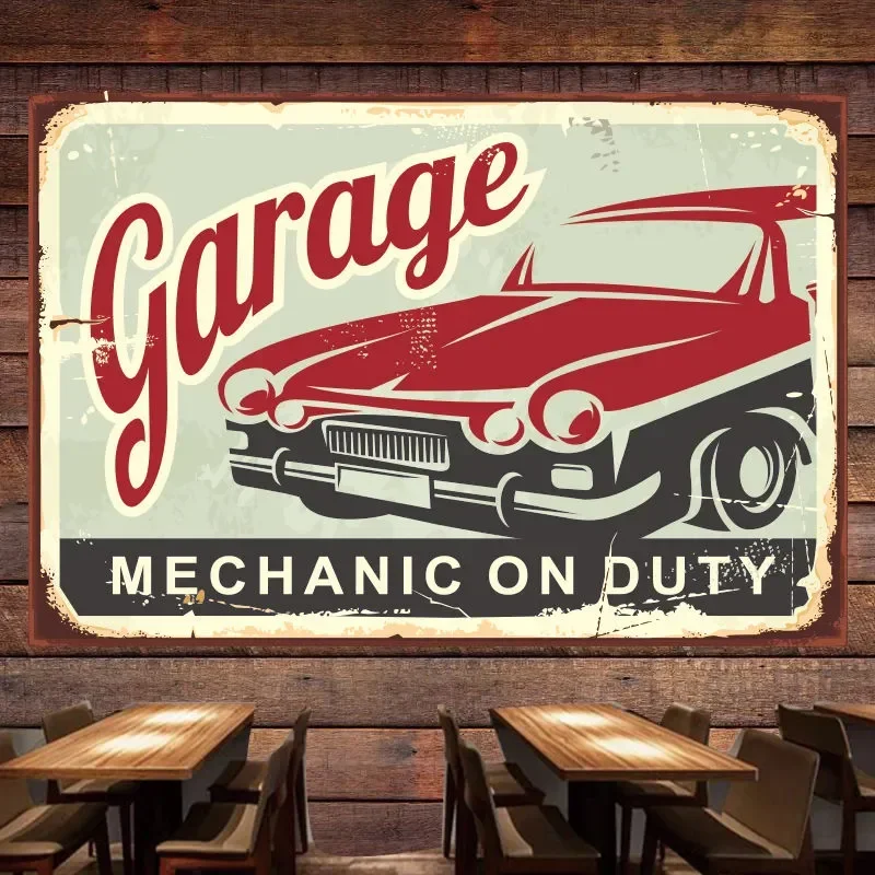 Auto Repair Shop Banners - MECCANICO SU DUTY Auto d'epoca Poster