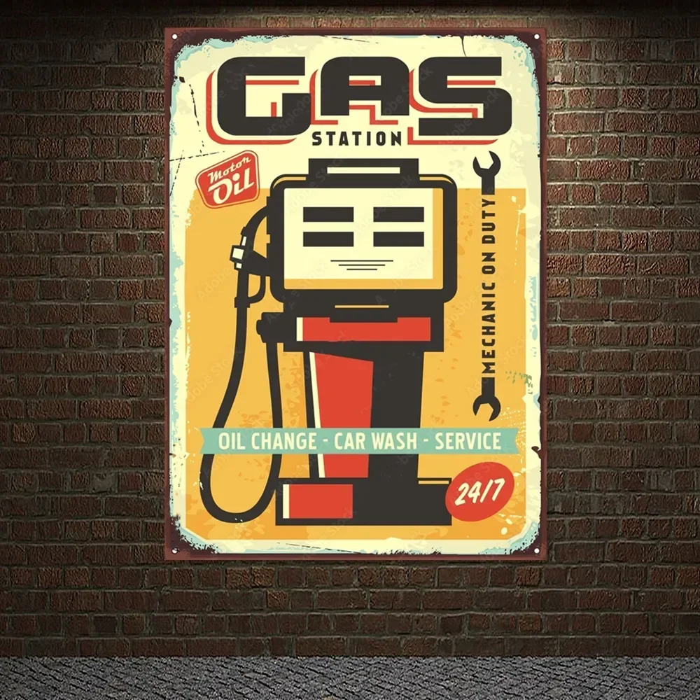Poster Vintage per Stazione di - Auto Repair Shop Banners recensione e prezzo