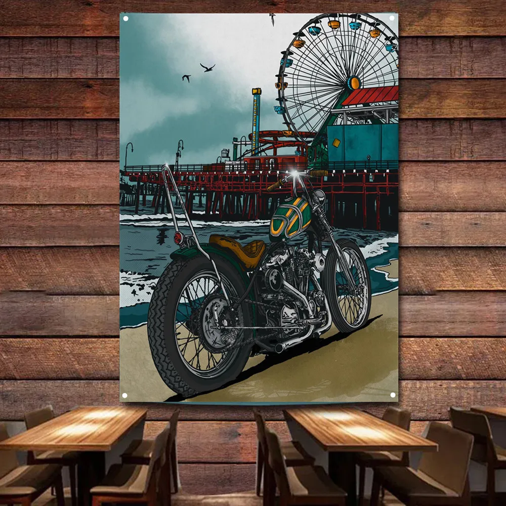 Poster artistico per moto al m - Auto Repair Shop Banners recensione e prezzo